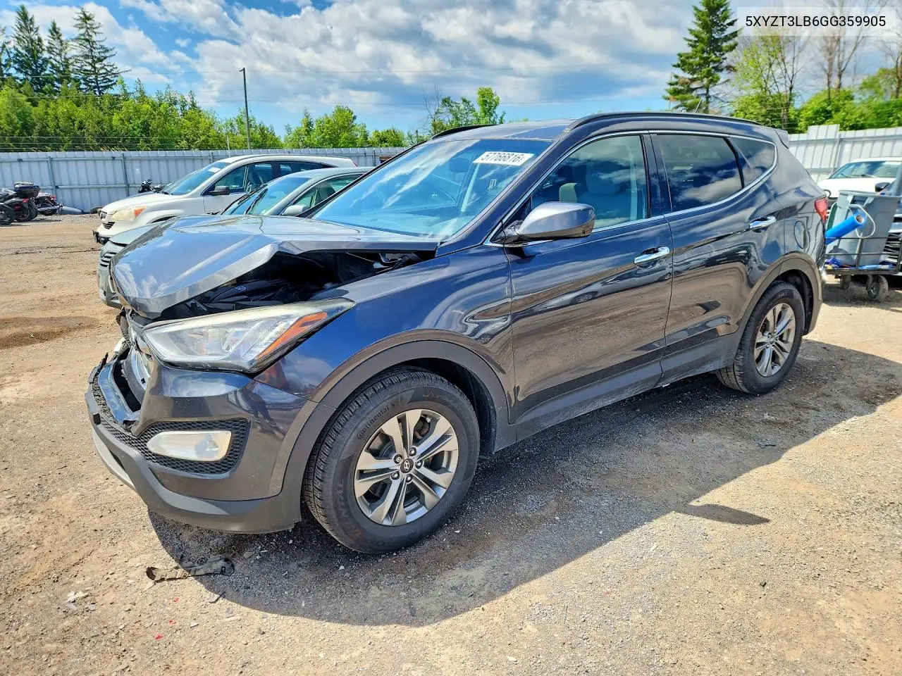 2016 Hyundai Santa Fe Sport 2.4L VIN: 5XYZT3LB6GG359905 Lot: 57766816