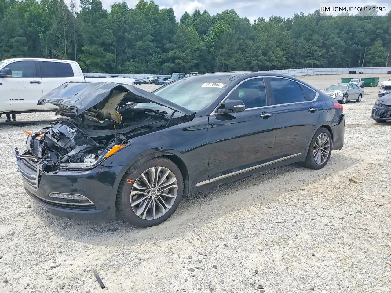 2016 Hyundai Genesis 3.8L VIN: KMHGN4JE4GU142495 Lot: 58149866