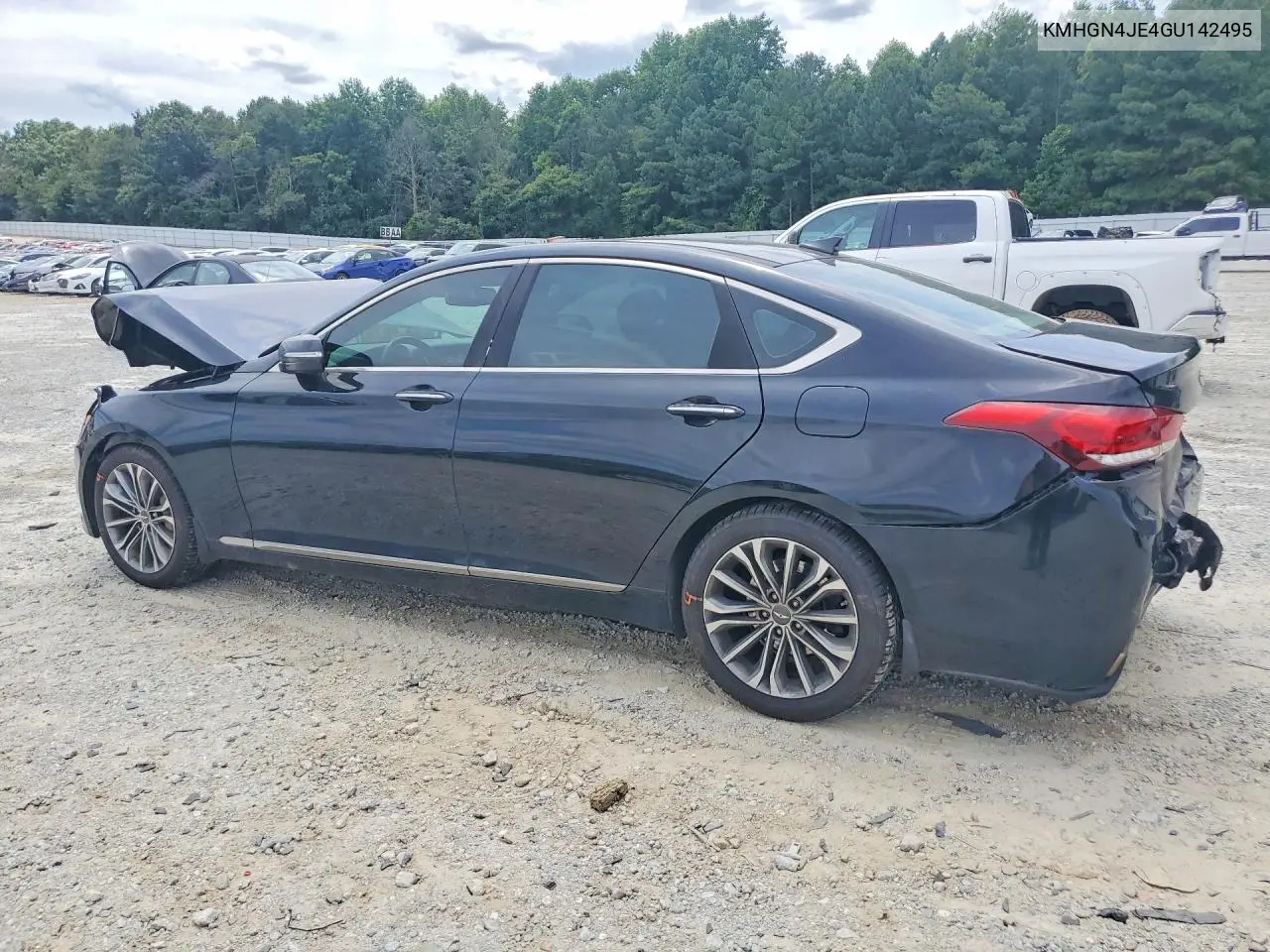 2016 Hyundai Genesis 3.8L VIN: KMHGN4JE4GU142495 Lot: 58149866