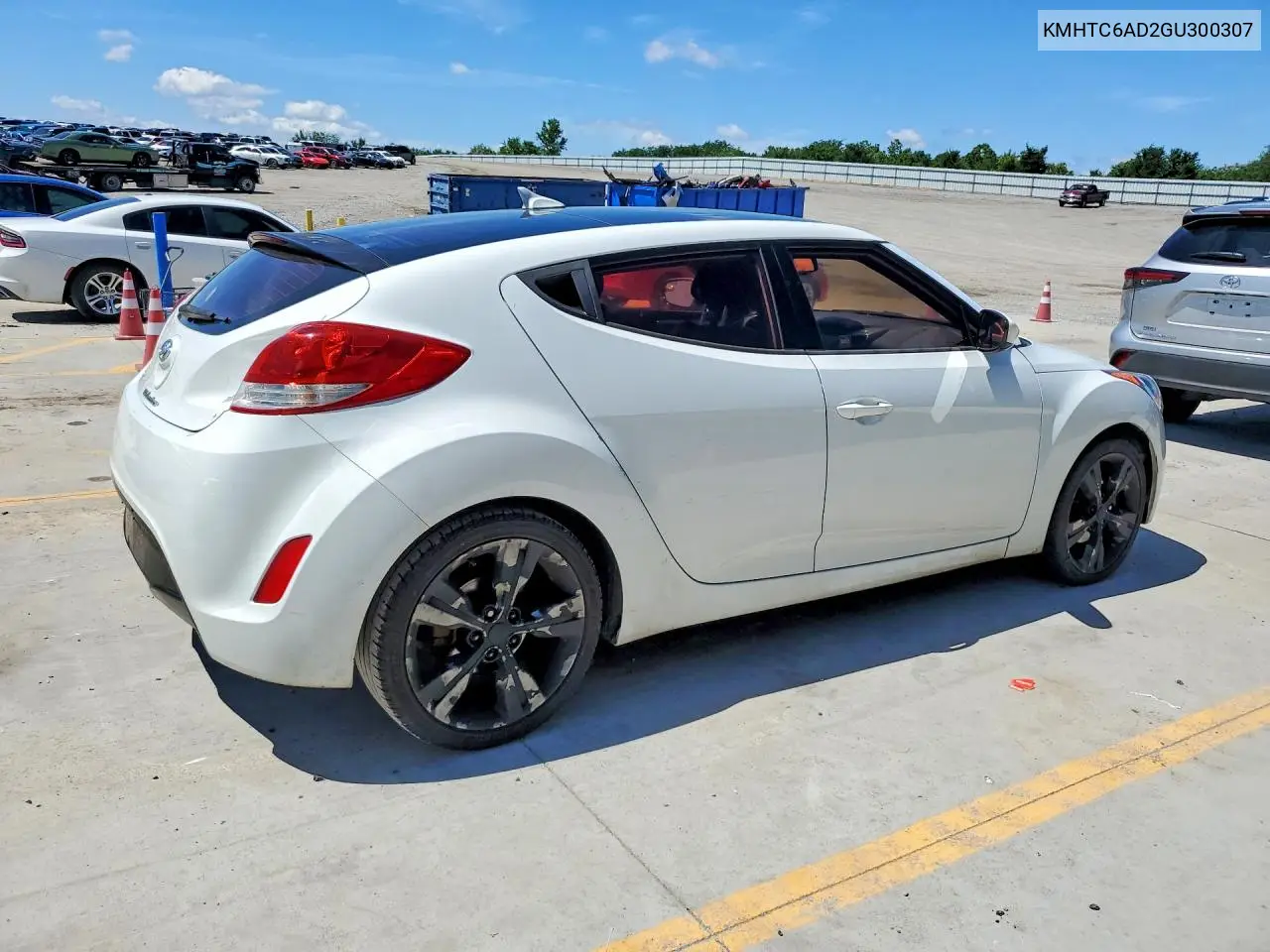 2016 Hyundai Veloster Base VIN: KMHTC6AD2GU300307 Lot: 58216766