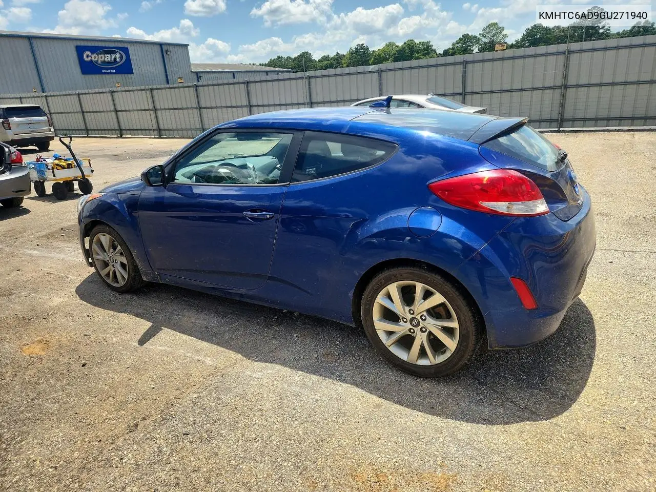 2016 Hyundai Veloster Base VIN: KMHTC6AD9GU271940 Lot: 58555466