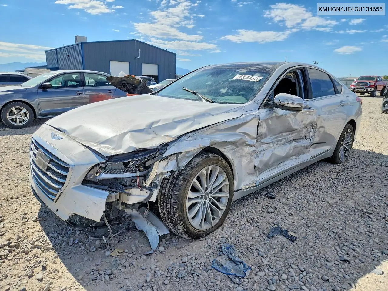 2016 Hyundai Genesis 3.8L VIN: KMHGN4JE4GU134655 Lot: 58584516
