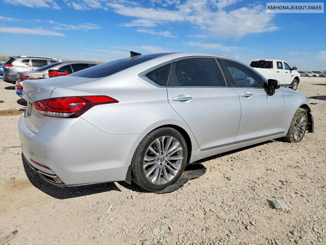 2016 Hyundai Genesis 3.8L VIN: KMHGN4JE4GU134655 Lot: 58584516