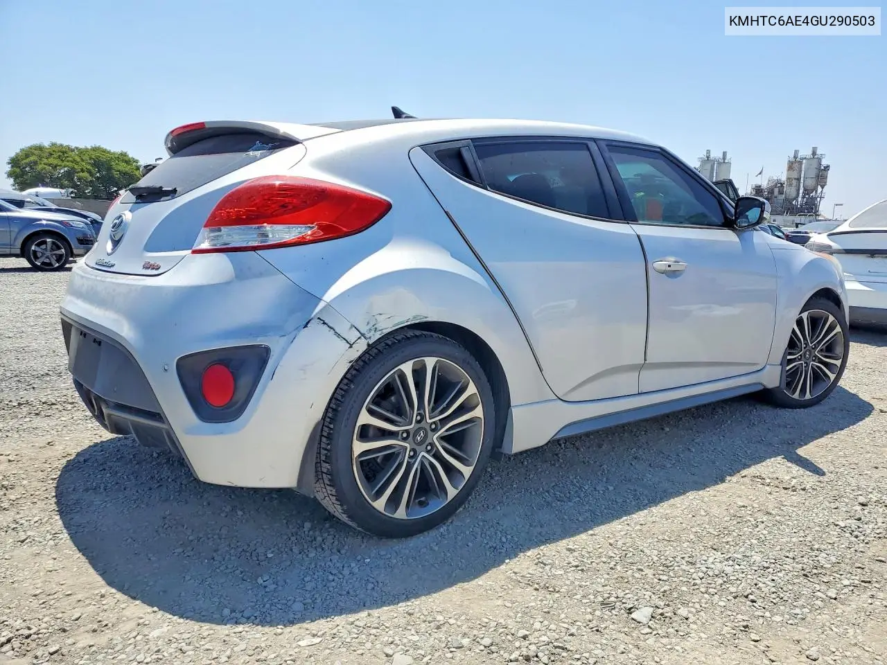 2016 Hyundai Veloster Turbo VIN: KMHTC6AE4GU290503 Lot: 58778616
