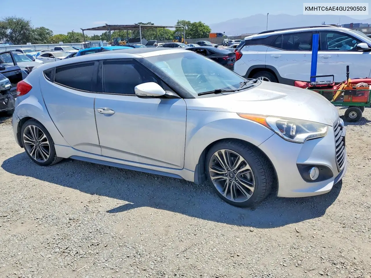 2016 Hyundai Veloster Turbo VIN: KMHTC6AE4GU290503 Lot: 58778616