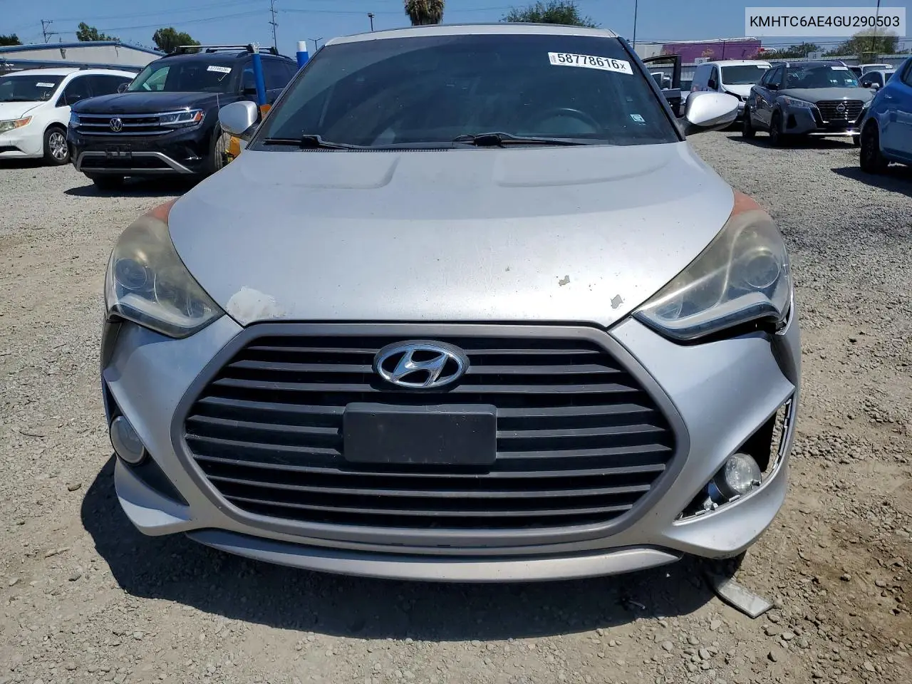 2016 Hyundai Veloster Turbo VIN: KMHTC6AE4GU290503 Lot: 58778616