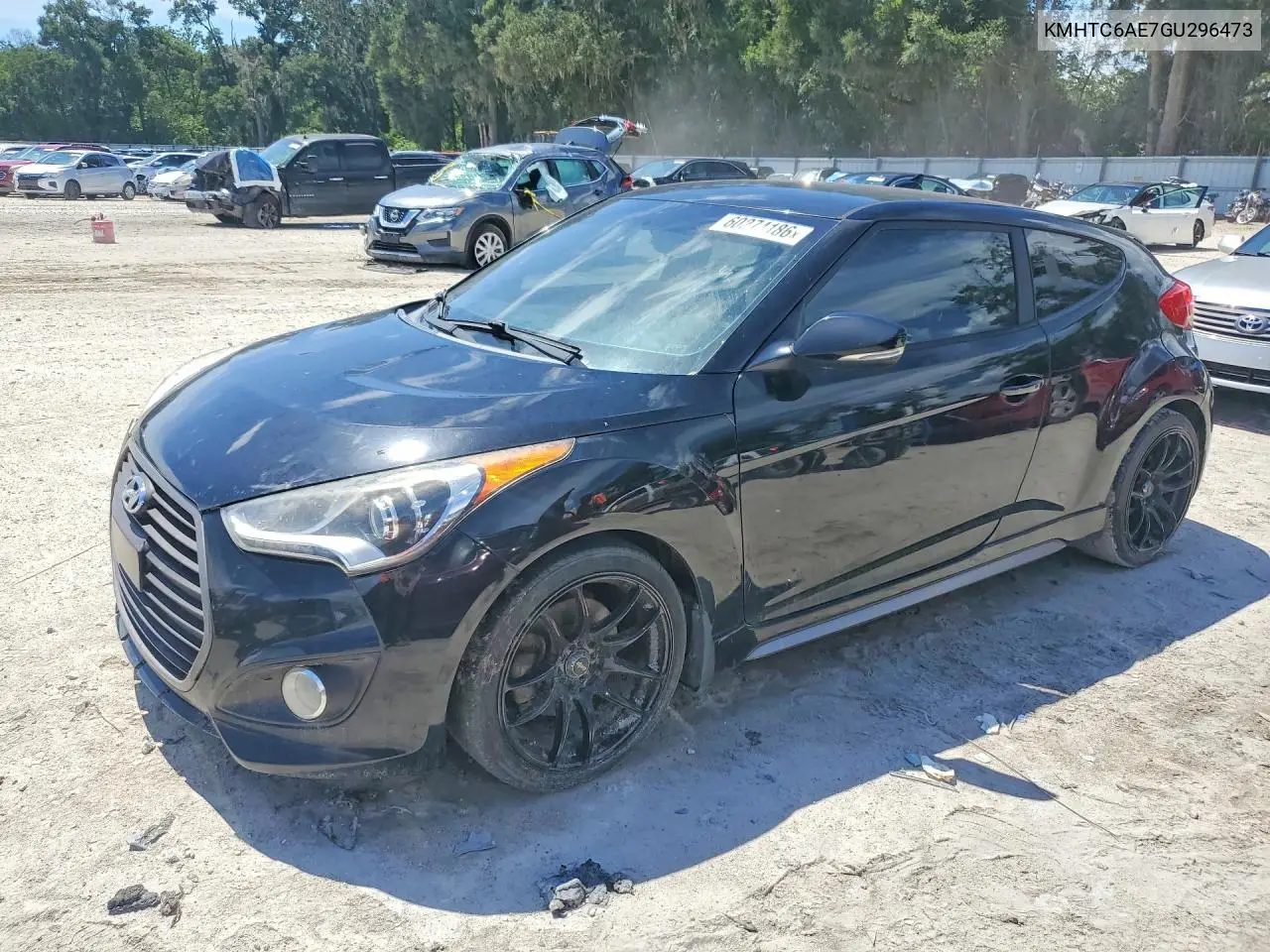 2016 Hyundai Veloster Turbo VIN: KMHTC6AE7GU296473 Lot: 60274186