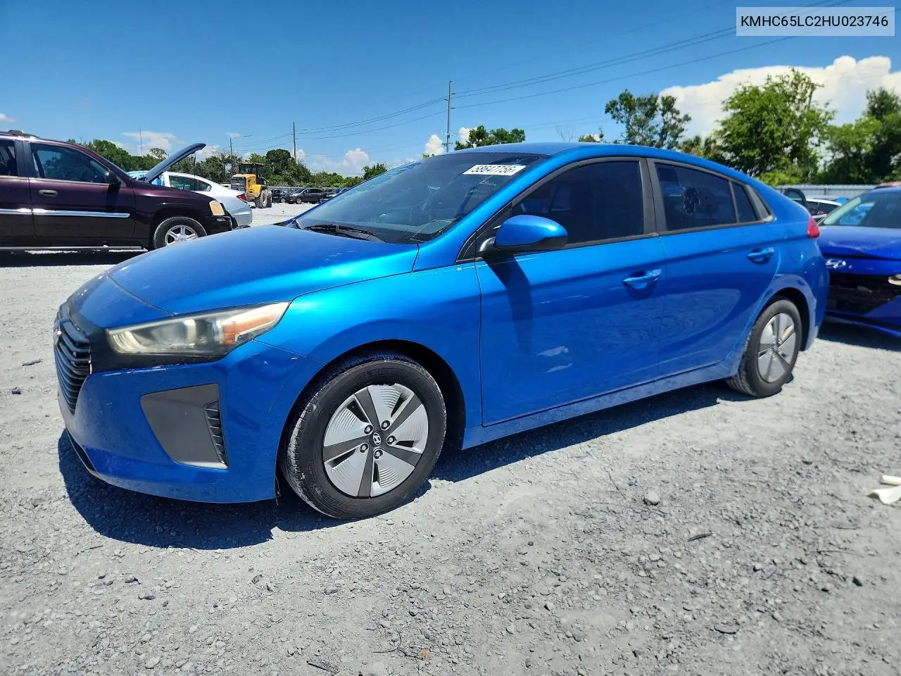 2017 Hyundai Ioniq Blue VIN: KMHC65LC2HU023746 Lot: 58647756