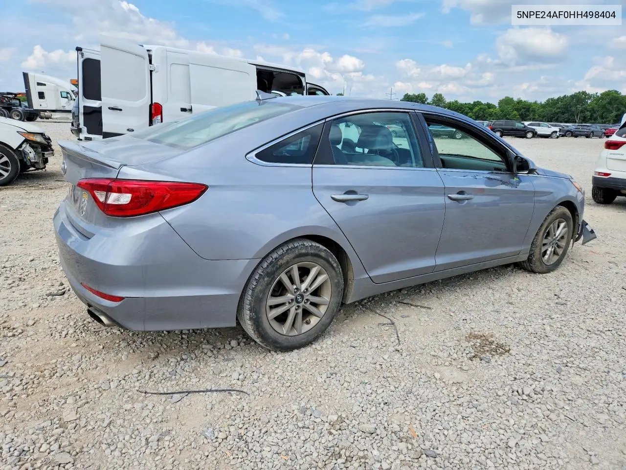 2017 Hyundai Sonata Se VIN: 5NPE24AF0HH498404 Lot: 59695726