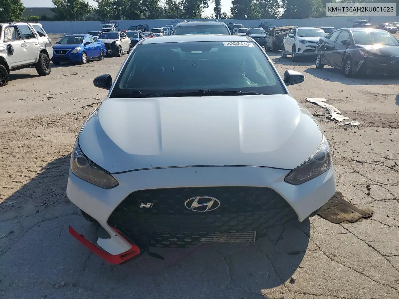2019 Hyundai Veloster N Base VIN: KMHT36AH2KU001623 Lot: 56023416