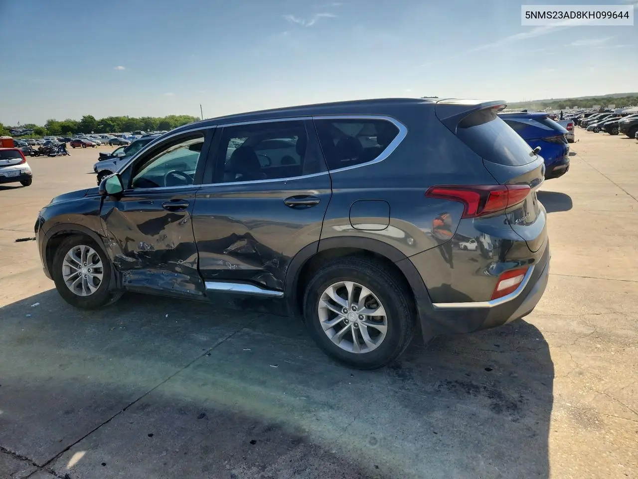 2019 Hyundai Santa Fe Se VIN: 5NMS23AD8KH099644 Lot: 57270586