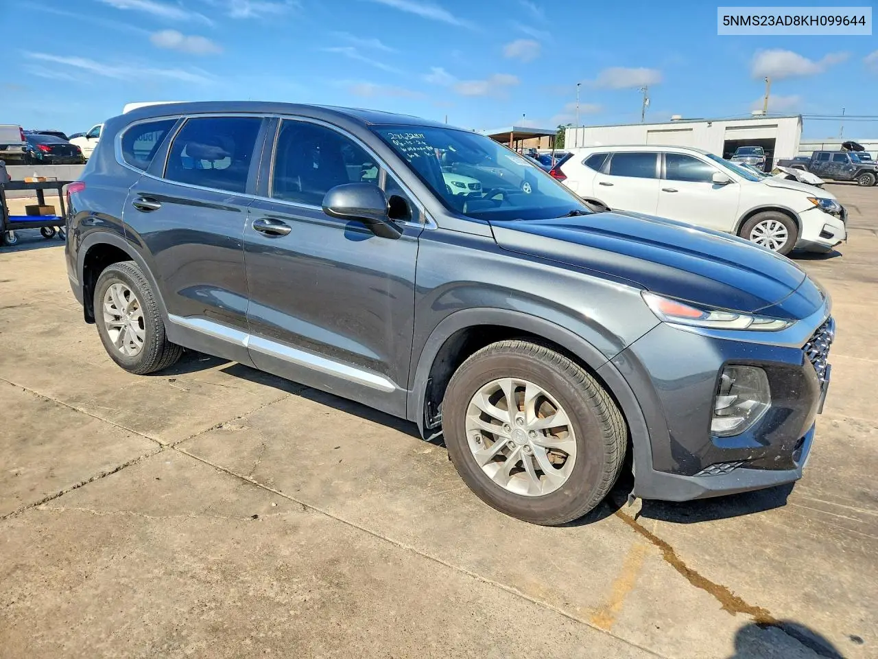 2019 Hyundai Santa Fe Se VIN: 5NMS23AD8KH099644 Lot: 57270586