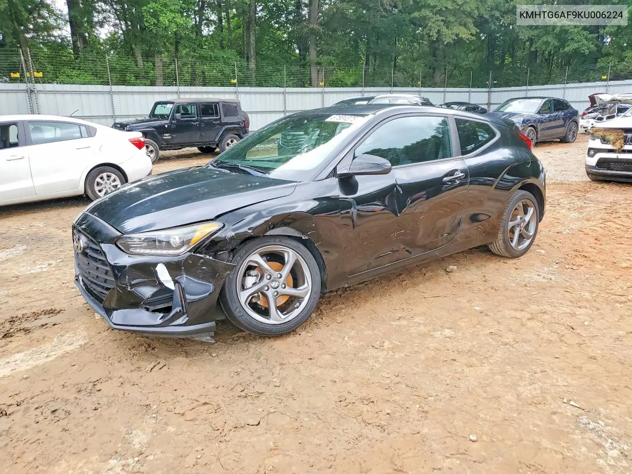 2019 Hyundai Veloster 2.0L VIN: KMHTG6AF9KU006224 Lot: 57804376