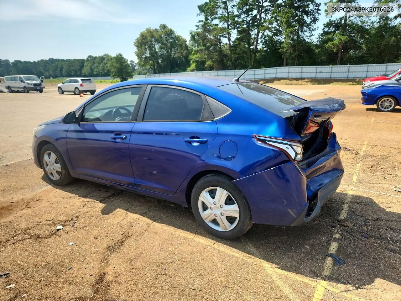 2019 Hyundai Accent Se VIN: 3KPC24A39KE076026 Lot: 58452646
