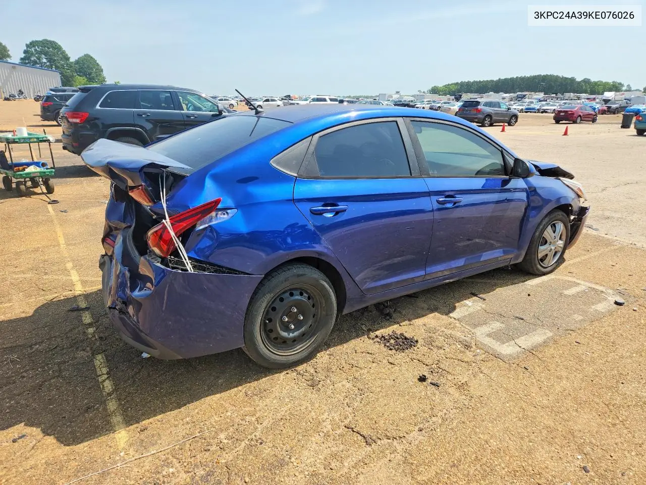2019 Hyundai Accent Se VIN: 3KPC24A39KE076026 Lot: 58452646