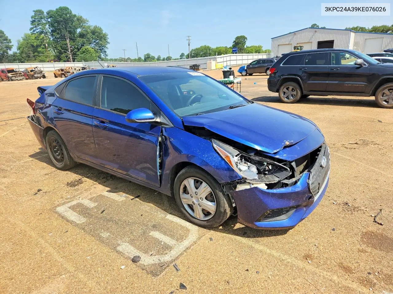 2019 Hyundai Accent Se VIN: 3KPC24A39KE076026 Lot: 58452646