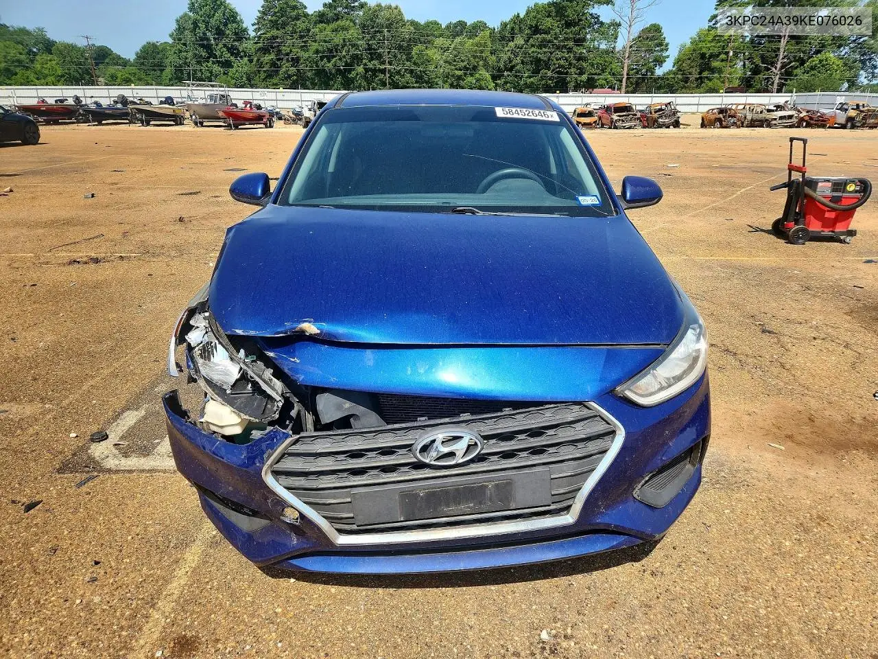 2019 Hyundai Accent Se VIN: 3KPC24A39KE076026 Lot: 58452646