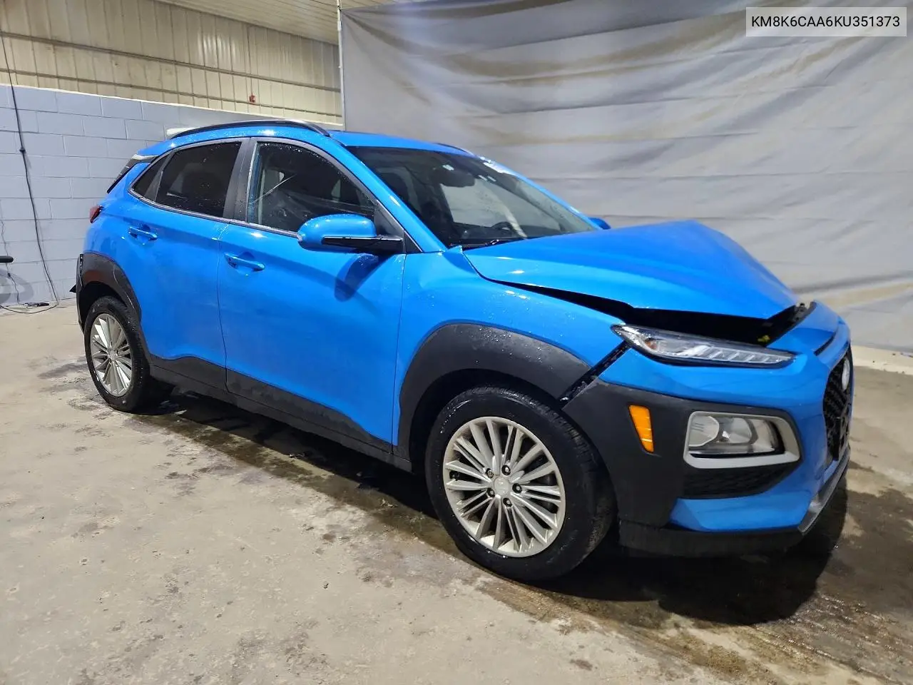 2019 Hyundai Kona Sel VIN: KM8K6CAA6KU351373 Lot: 59241616