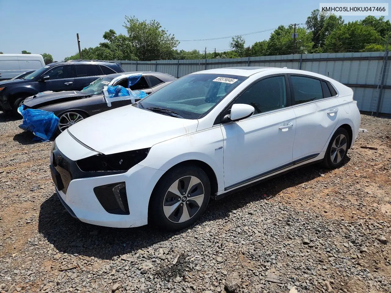 2019 Hyundai Ioniq Limited VIN: KMHC05LH0KU047466 Lot: 59379046