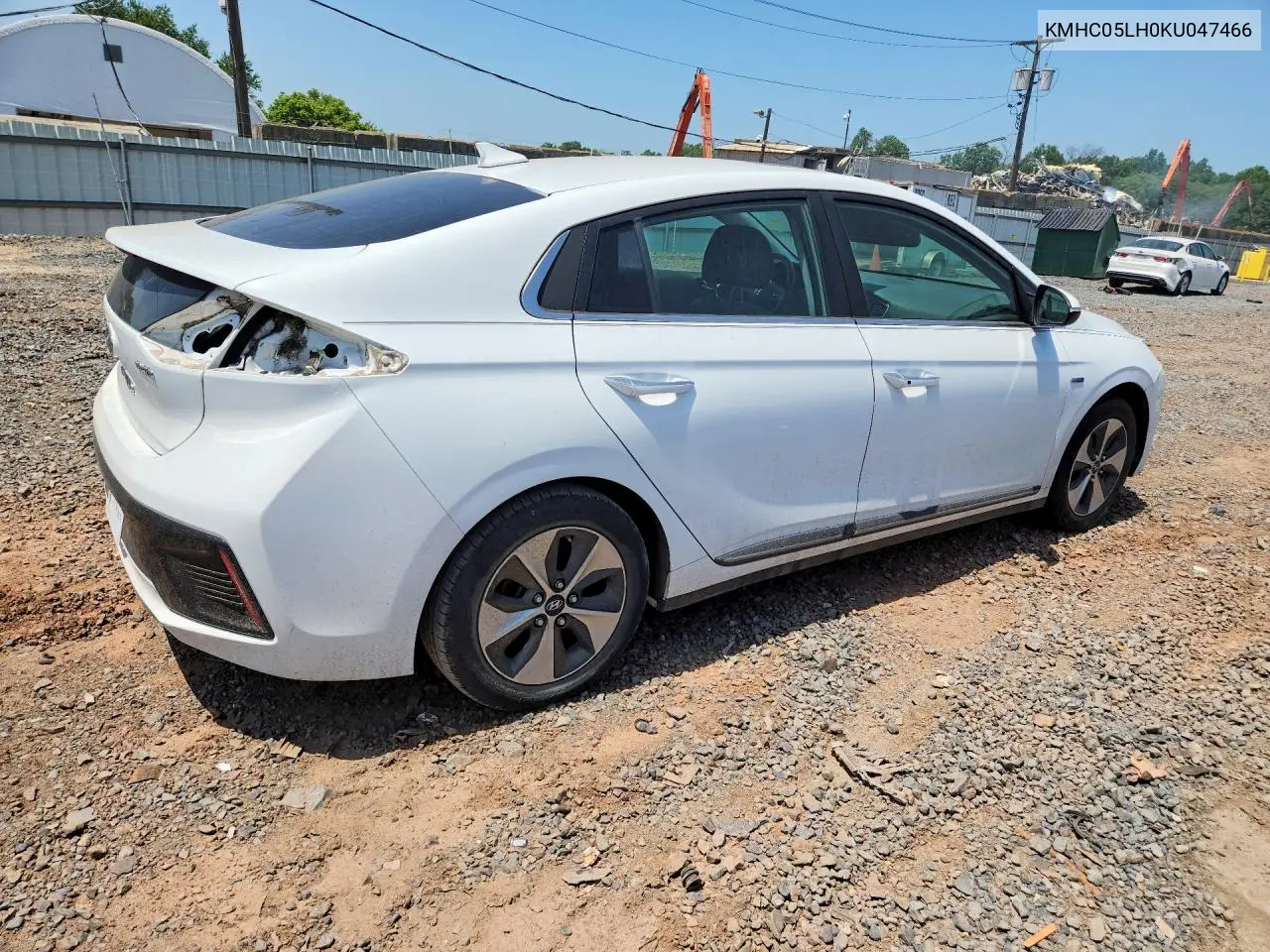 2019 Hyundai Ioniq Limited VIN: KMHC05LH0KU047466 Lot: 59379046