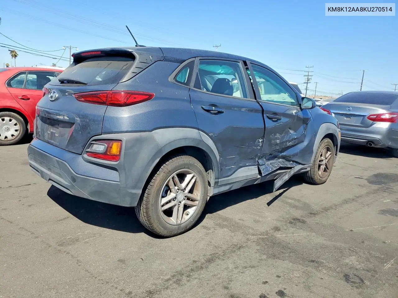 2019 Hyundai Kona Se VIN: KM8K12AA8KU270514 Lot: 59628146