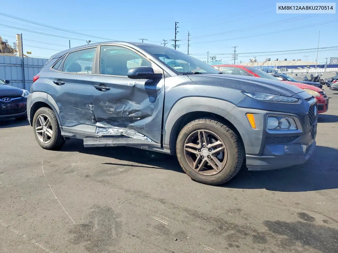 2019 Hyundai Kona Se VIN: KM8K12AA8KU270514 Lot: 59628146