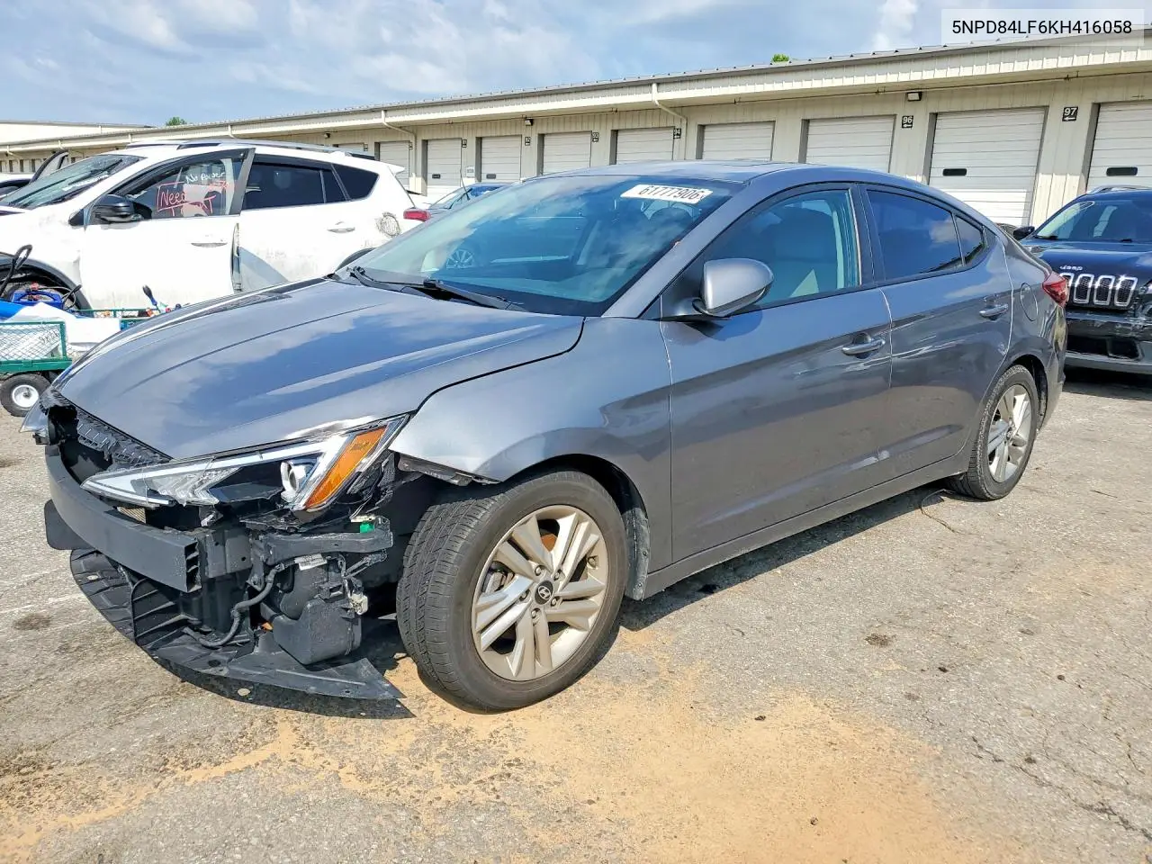2019 Hyundai 4Dr VIN: 5NPD84LF6KH416058 Lot: 61777906
