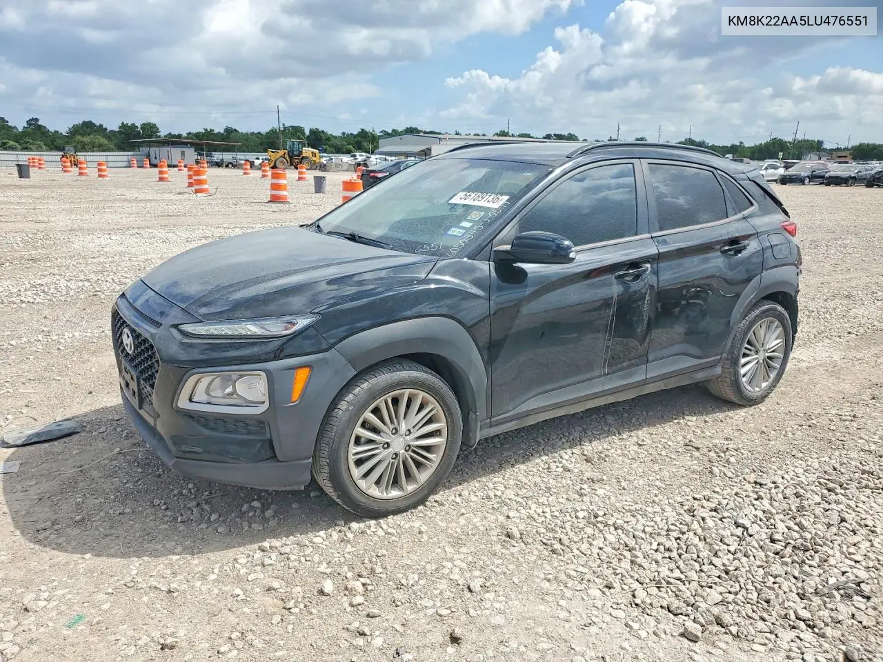 2020 Hyundai Kona Sel VIN: KM8K22AA5LU476551 Lot: 56189136