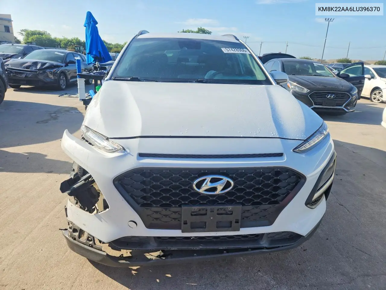 2020 Hyundai Kona Sel VIN: KM8K22AA6LU396370 Lot: 57428966