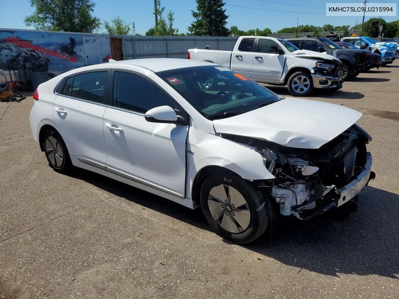 2020 Hyundai Ioniq Se VIN: KMHC75LC9LU215994 Lot: 57657576