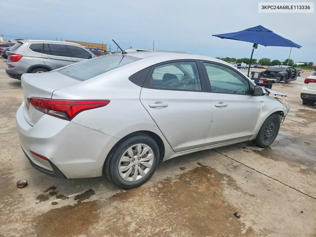 2020 Hyundai Accent Se VIN: 3KPC24A68LE113336 Lot: 57915126
