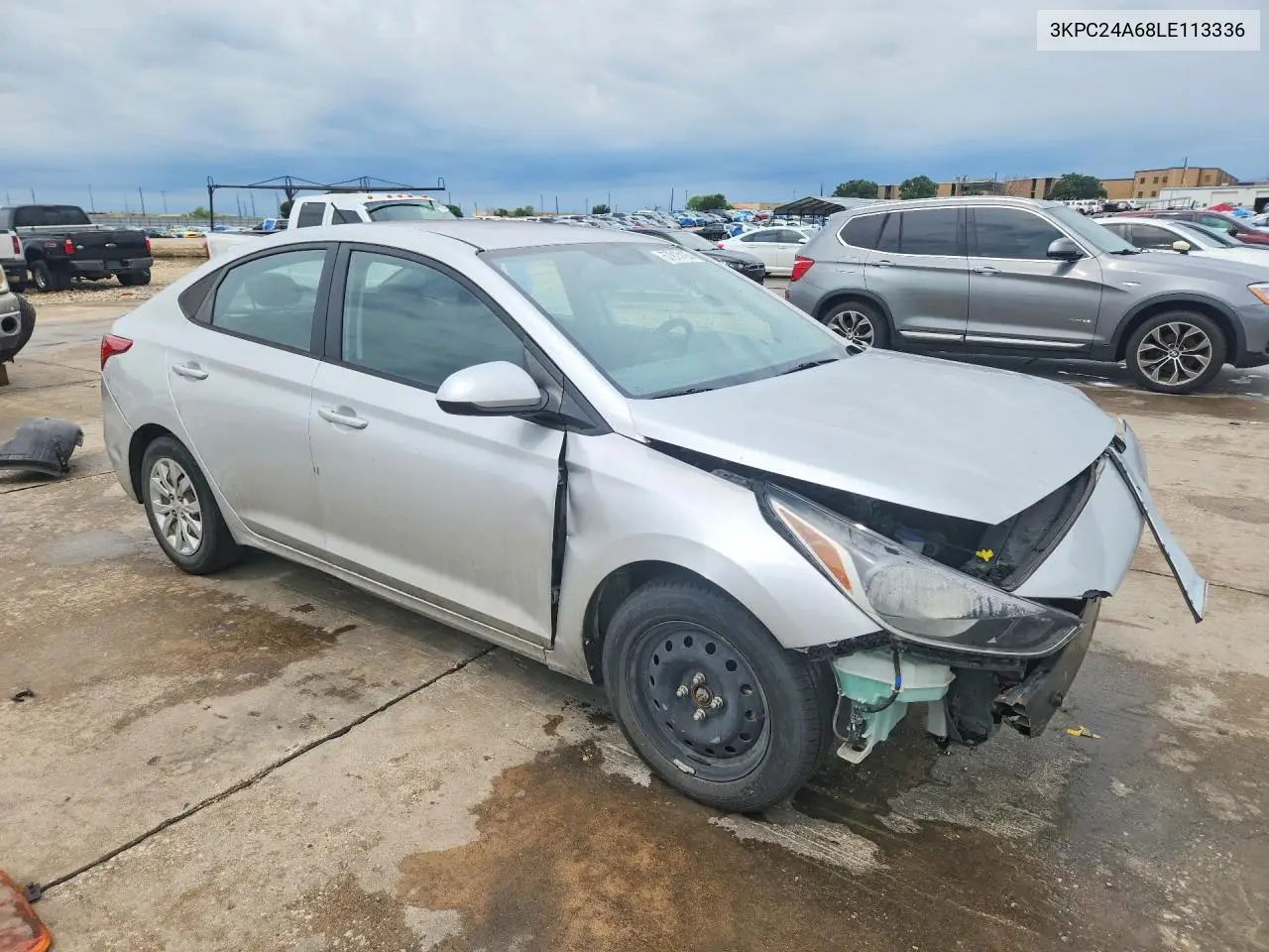 2020 Hyundai Accent Se VIN: 3KPC24A68LE113336 Lot: 57915126