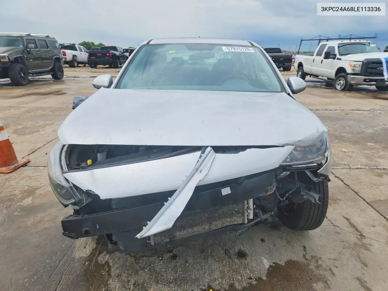 2020 Hyundai Accent Se VIN: 3KPC24A68LE113336 Lot: 57915126