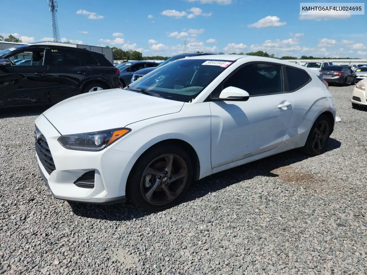 2020 Hyundai Veloster 2.0L VIN: KMHTG6AF4LU024695 Lot: 59592046