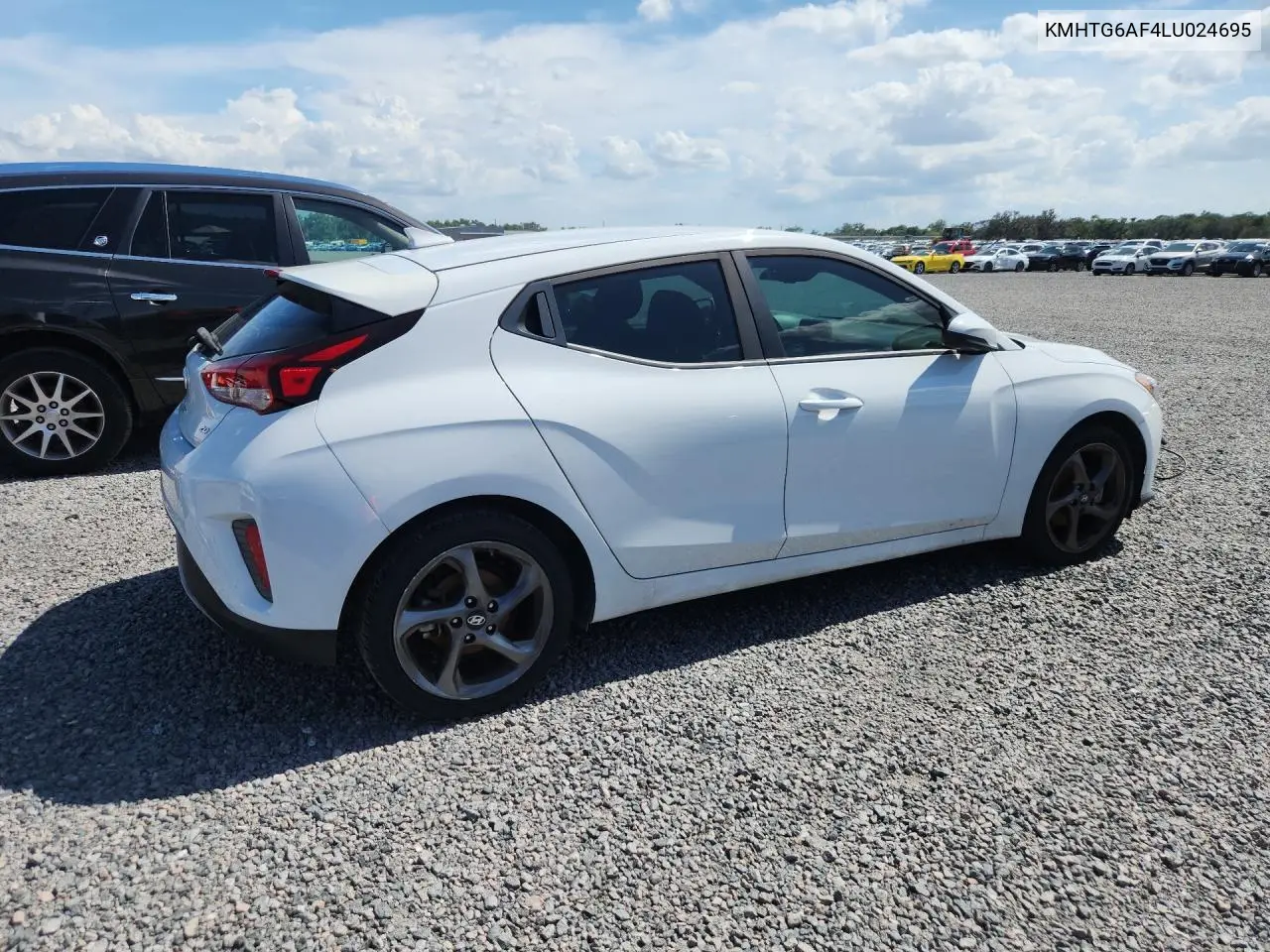 2020 Hyundai Veloster 2.0L VIN: KMHTG6AF4LU024695 Lot: 59592046