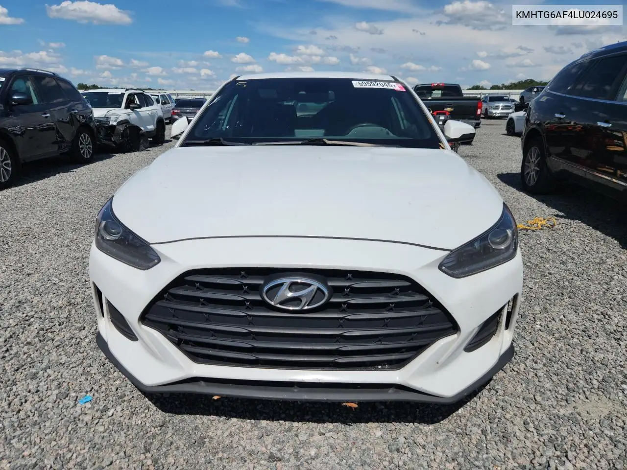 2020 Hyundai Veloster 2.0L VIN: KMHTG6AF4LU024695 Lot: 59592046