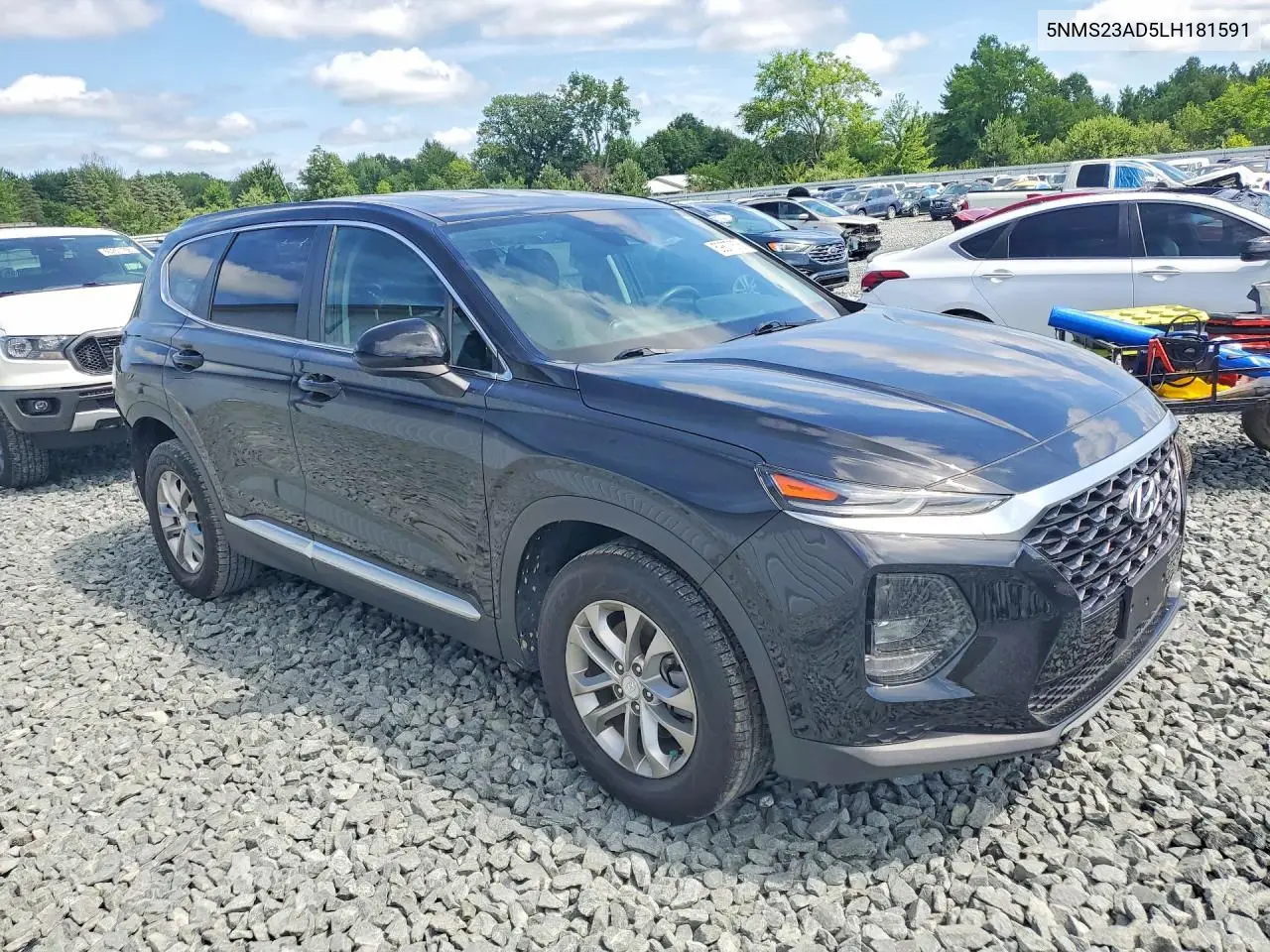 2020 Hyundai Santa Fe VIN: 5NMS23AD5LH181591 Lot: 59877876