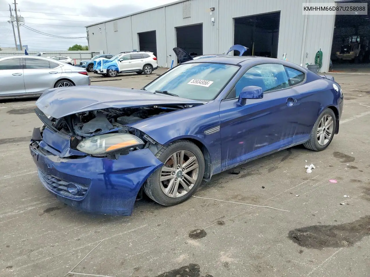 2007 Hyundai Tiburon Gs VIN: KMHHM66D87U258088 Lot: 53934956