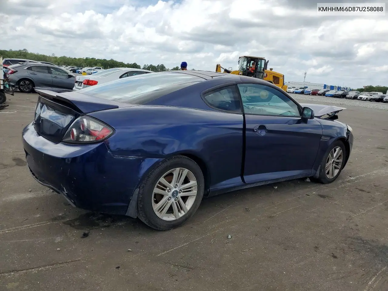 2007 Hyundai Tiburon Gs VIN: KMHHM66D87U258088 Lot: 53934956