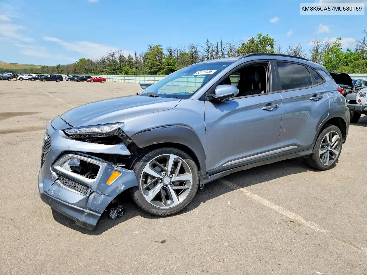 2021 Hyundai Kona Ultimate VIN: KM8K5CA57MU680169 Lot: 55512436