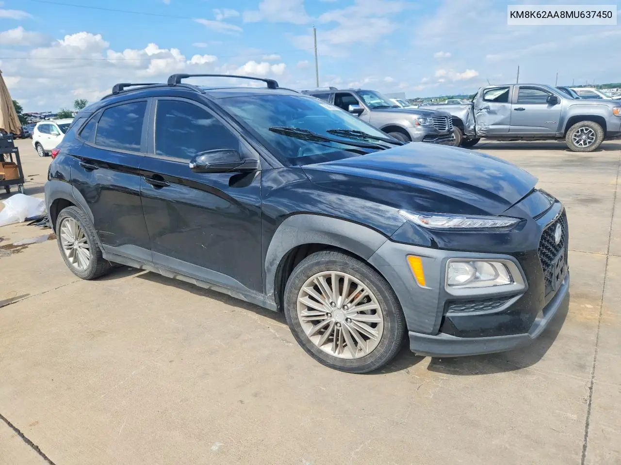 2021 Hyundai Kona Sel Plus VIN: KM8K62AA8MU637450 Lot: 56432436