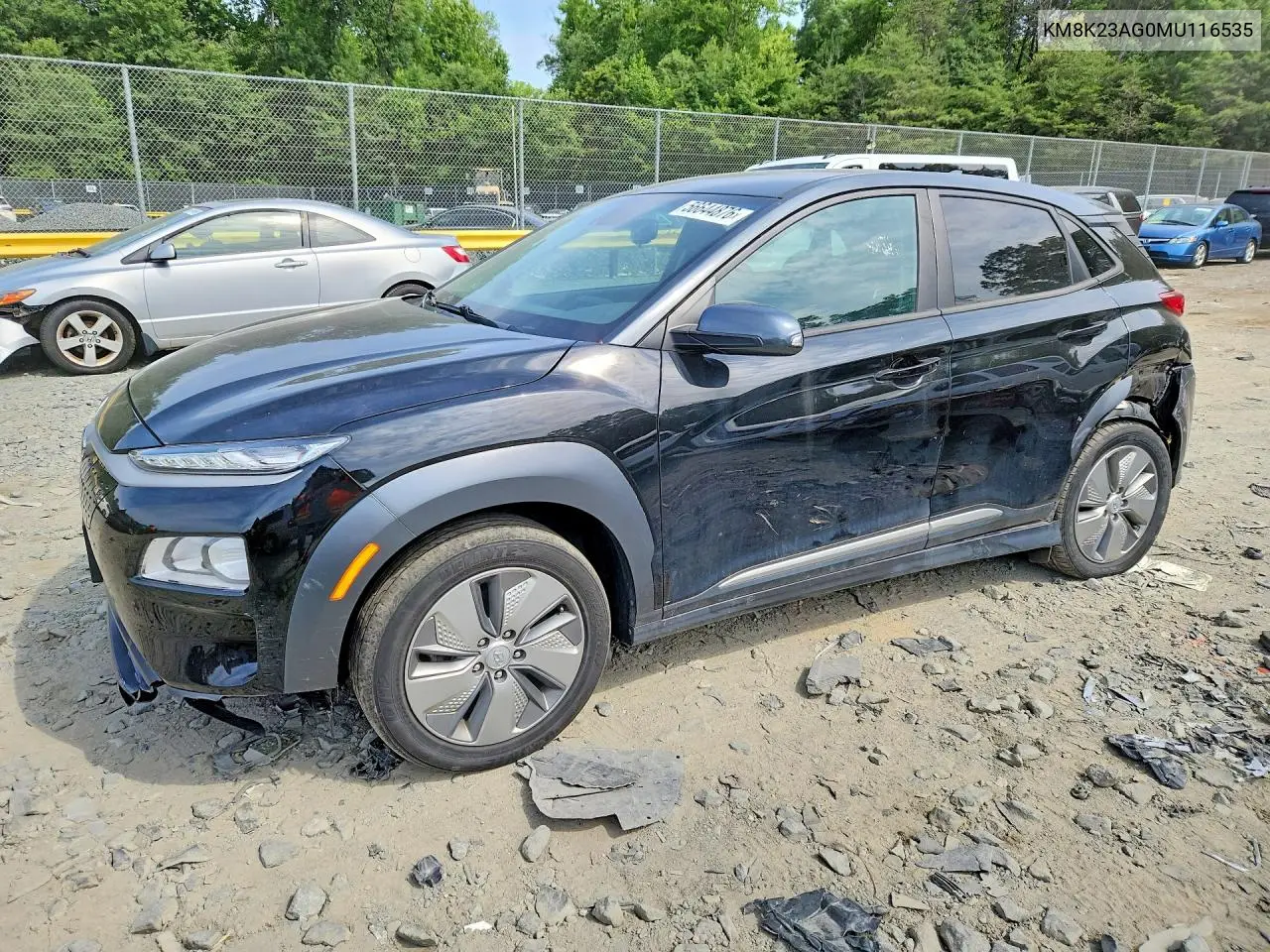 2021 Hyundai Kona Sel VIN: KM8K23AG0MU116535 Lot: 56644876