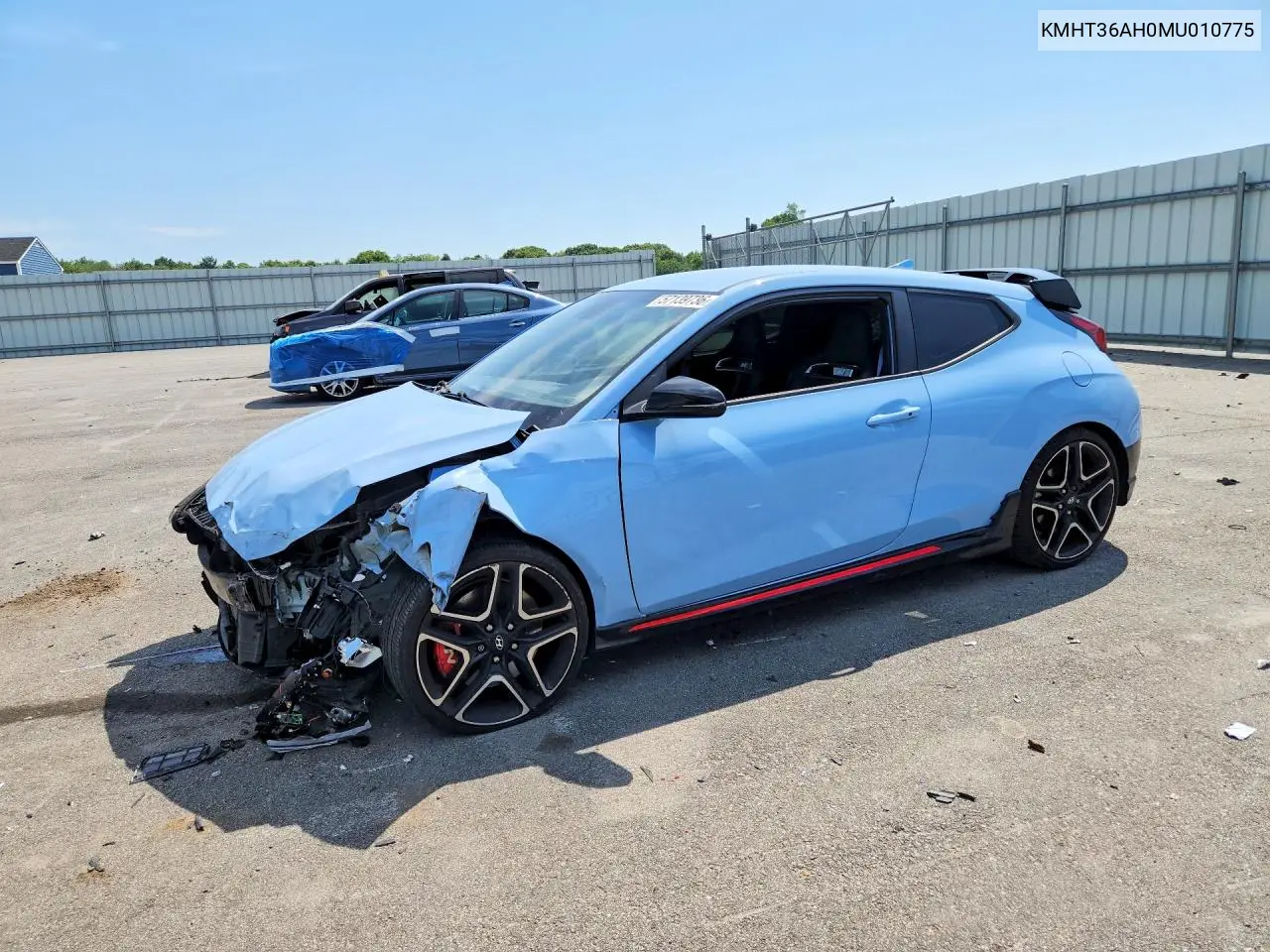 2021 Hyundai Veloster N Base VIN: KMHT36AH0MU010775 Lot: 57139736