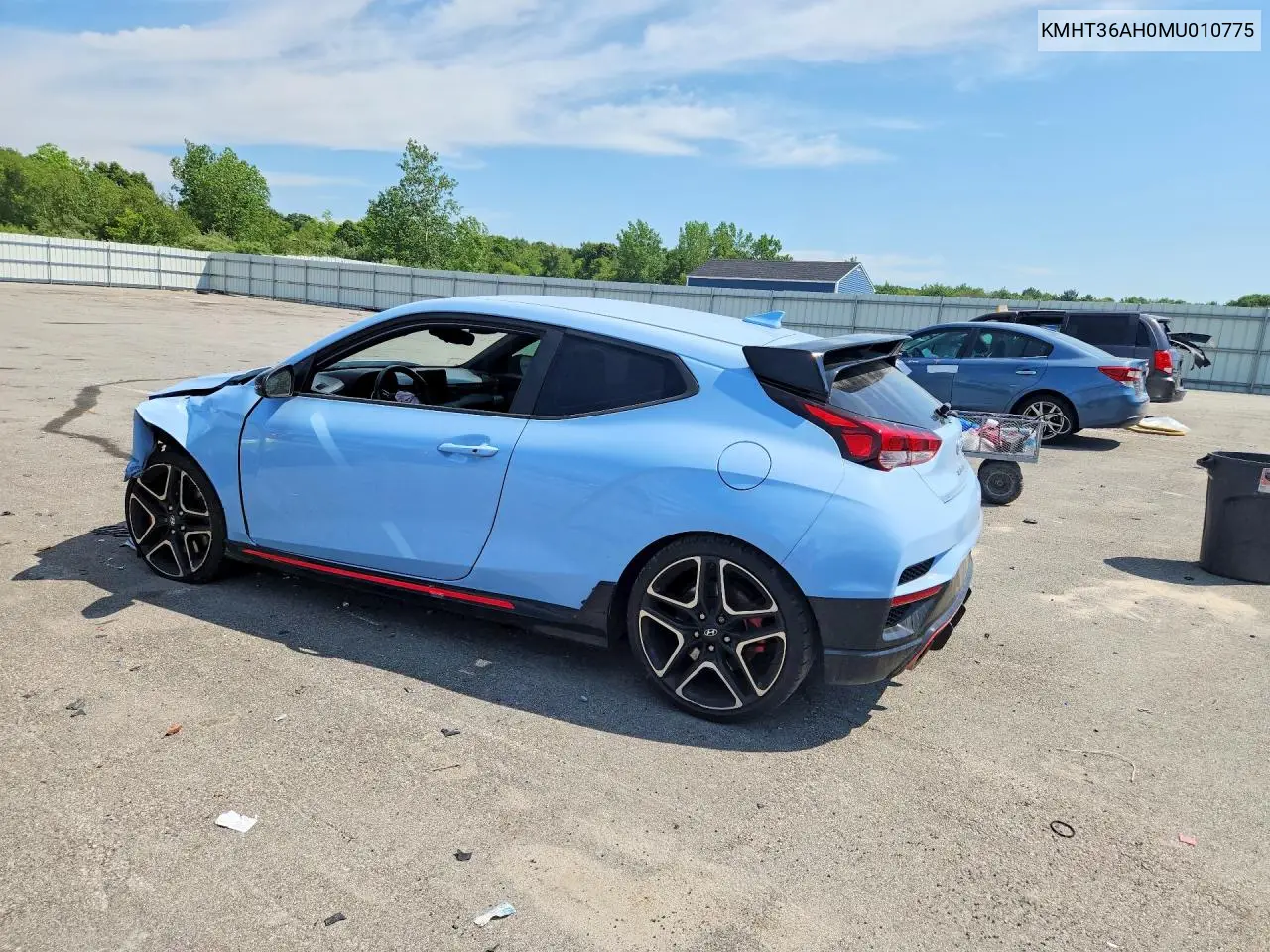 2021 Hyundai Veloster N Base VIN: KMHT36AH0MU010775 Lot: 57139736