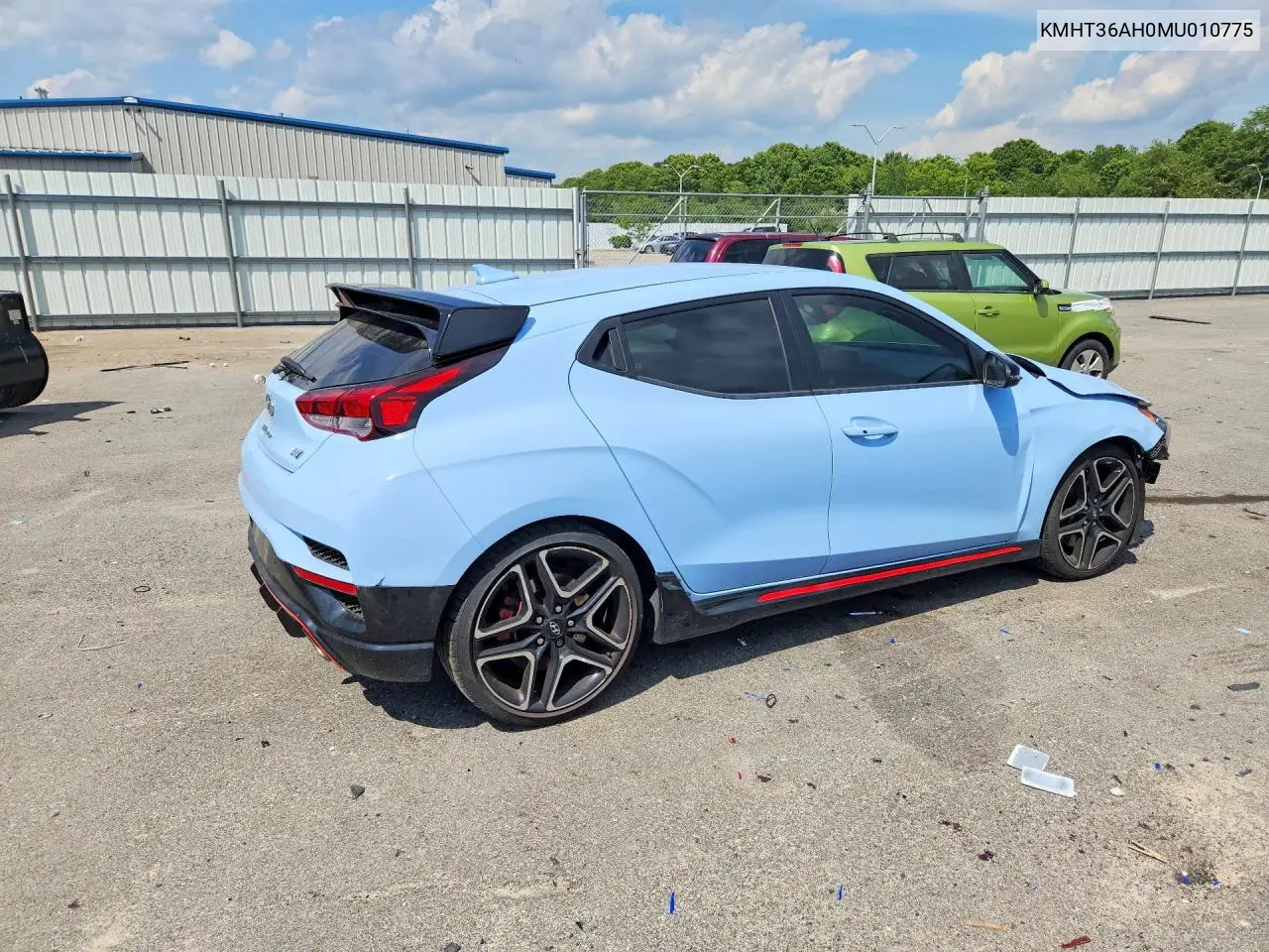 2021 Hyundai Veloster N Base VIN: KMHT36AH0MU010775 Lot: 57139736