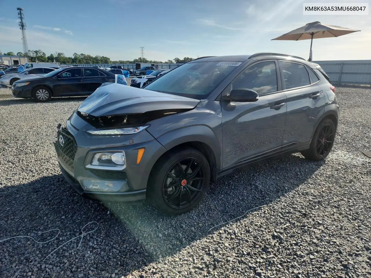 2021 Hyundai Kona Night VIN: KM8K63A53MU668047 Lot: 57400806