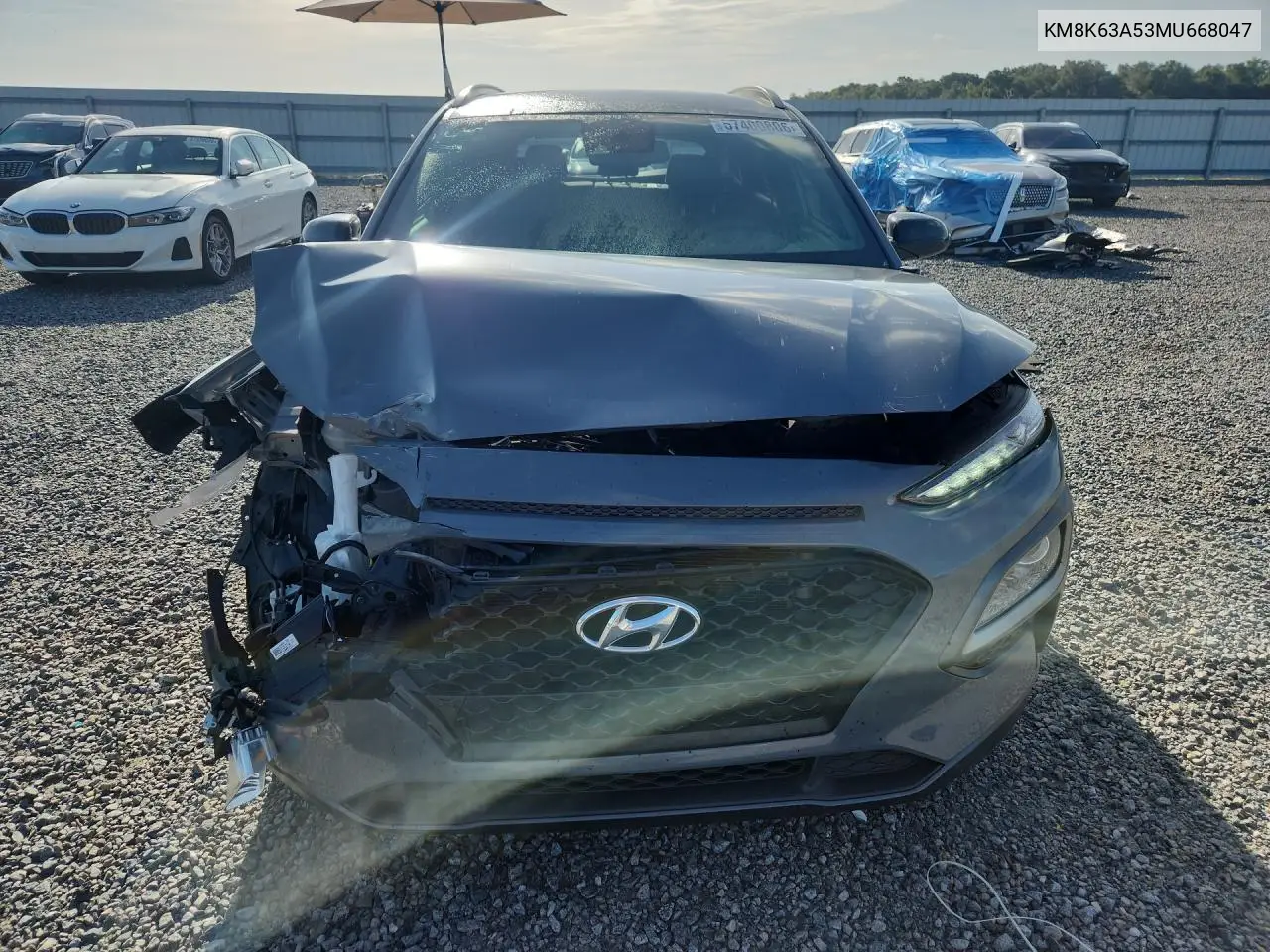 2021 Hyundai Kona Night VIN: KM8K63A53MU668047 Lot: 57400806