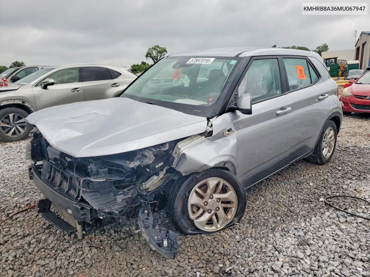 2021 Hyundai Venue Se VIN: KMHRB8A36MU067947 Lot: 57897016