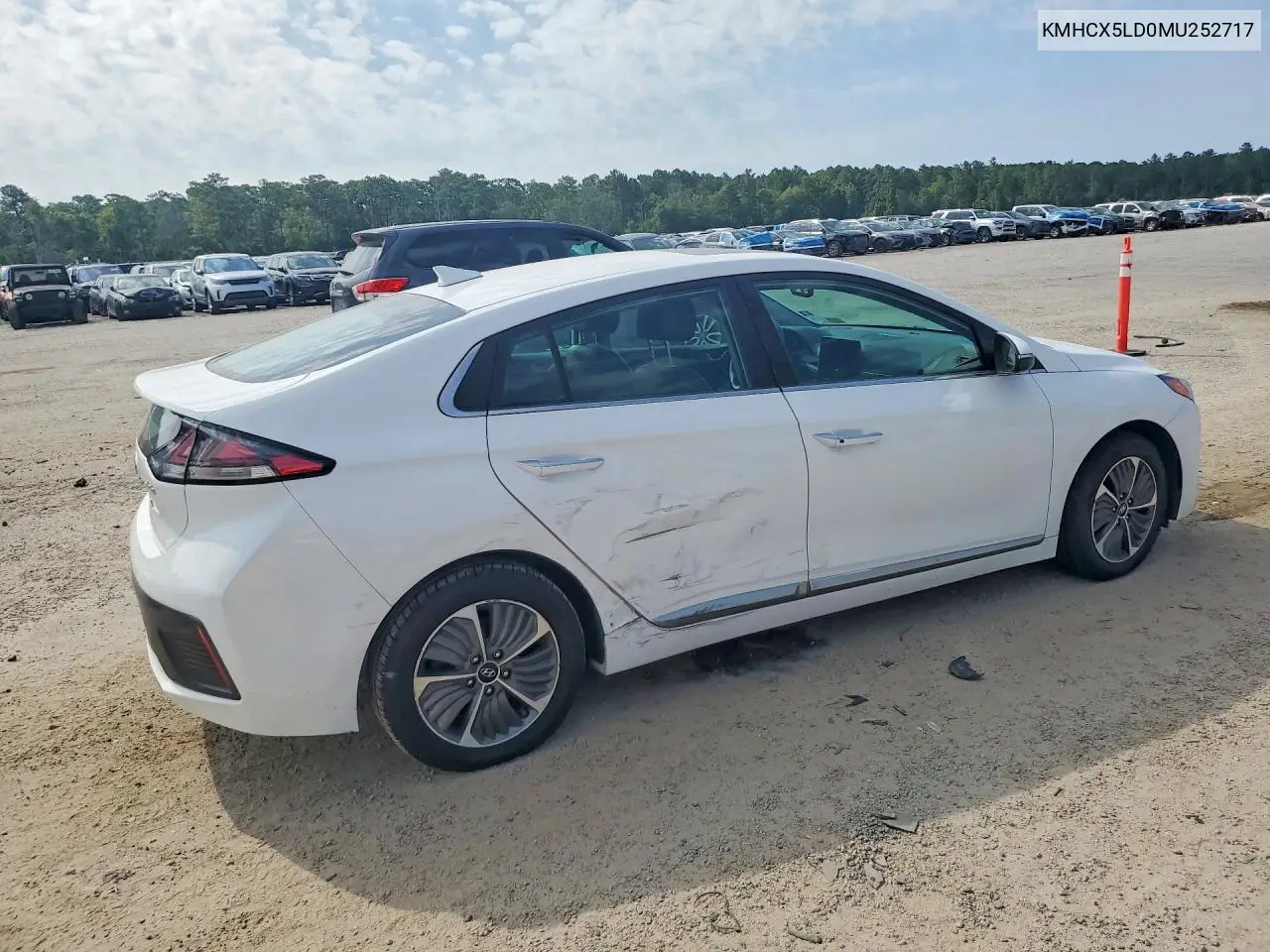 2021 Hyundai Ioniq Limited VIN: KMHCX5LD0MU252717 Lot: 58994406