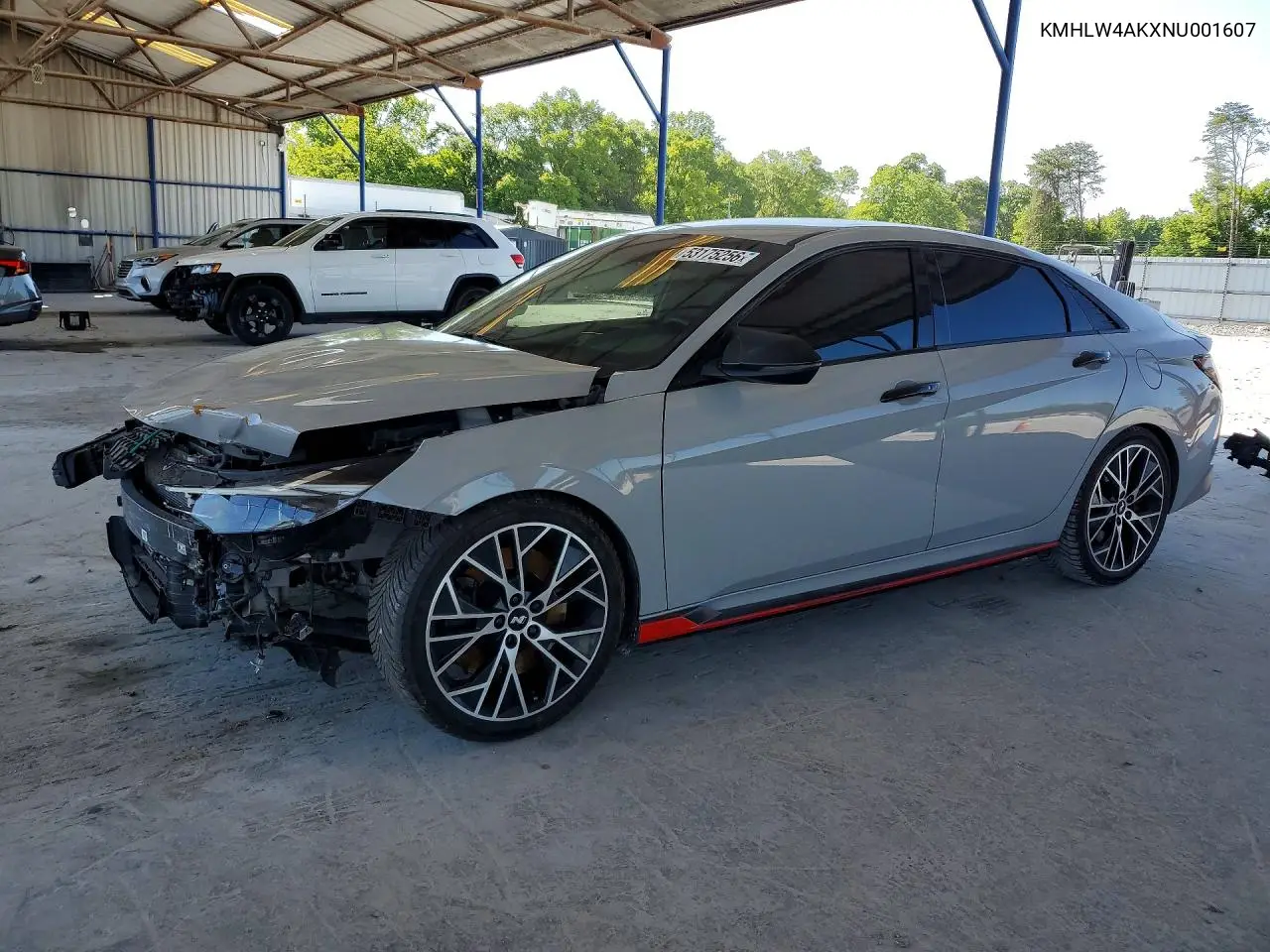 2022 Hyundai Elantra N Base VIN: KMHLW4AKXNU001607 Lot: 53175256